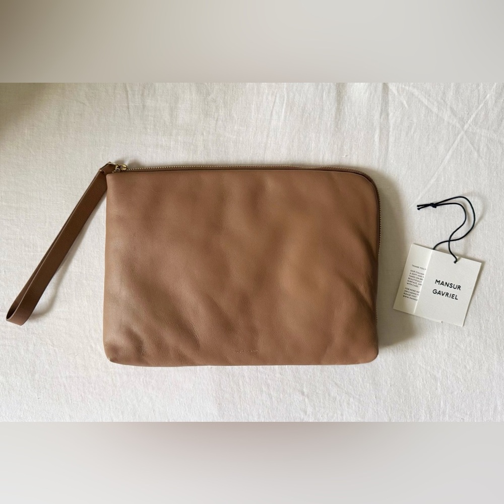 NWT Mansur Gavriel Lambskin Pillow Pouch/Clutch/Wristlet